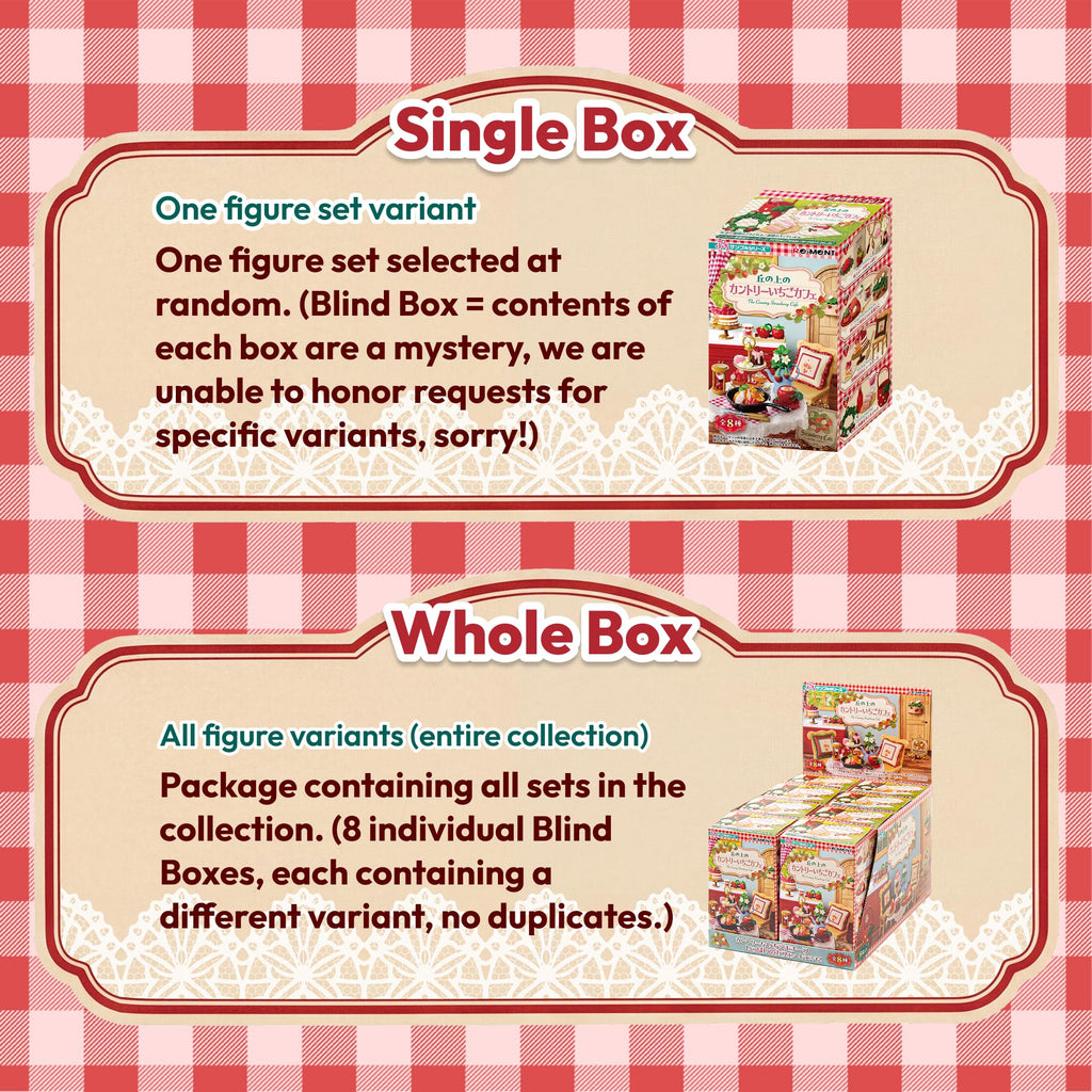 Hamee RE-MENT Strawberry Café Blind Box Miniature Figure – 1 Random Figure from 8 Designs