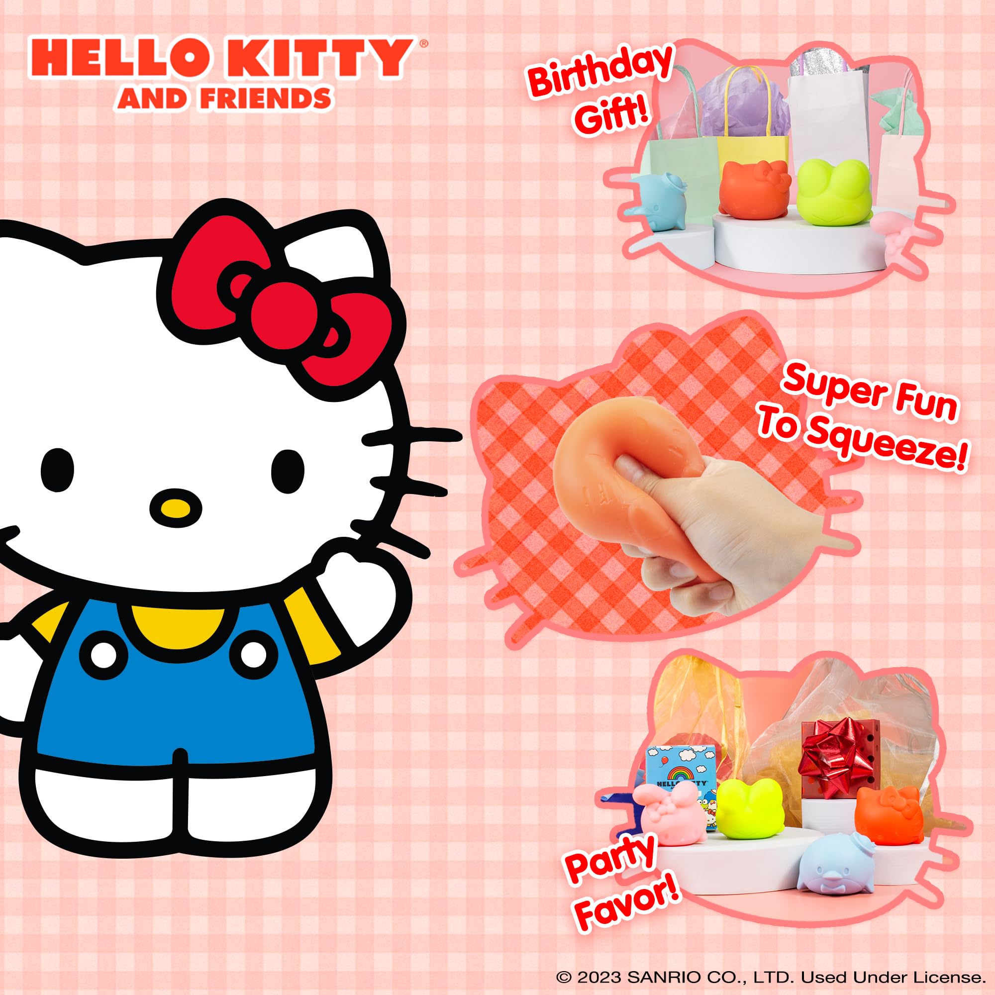 Hamee SquiSHU Sanrio Hello Kitty & Friends Squishy – Stretchy Dough Fidget Toy (Mystery Capsule)