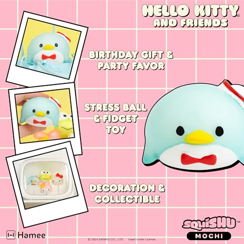 Hamee SquiSHU Tuxedosam Mochi Squishy Toy – Soft Stretchy Fidget Sensory Stress Ball for Kids and Adults (Sanrio Hello Kitty & Friends)