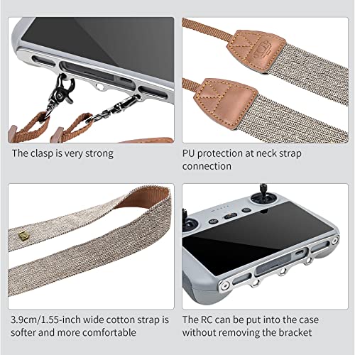 Hanatora Lanyard Neck Strap with Aluminum Bracket for DJI RC / RC 2 Controllers