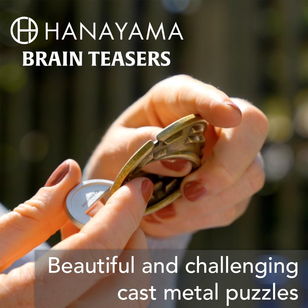 Hanayama Cylinder Brainteaser Puzzle – Level 4 Challenging Cast Metal by Vesa Timonen