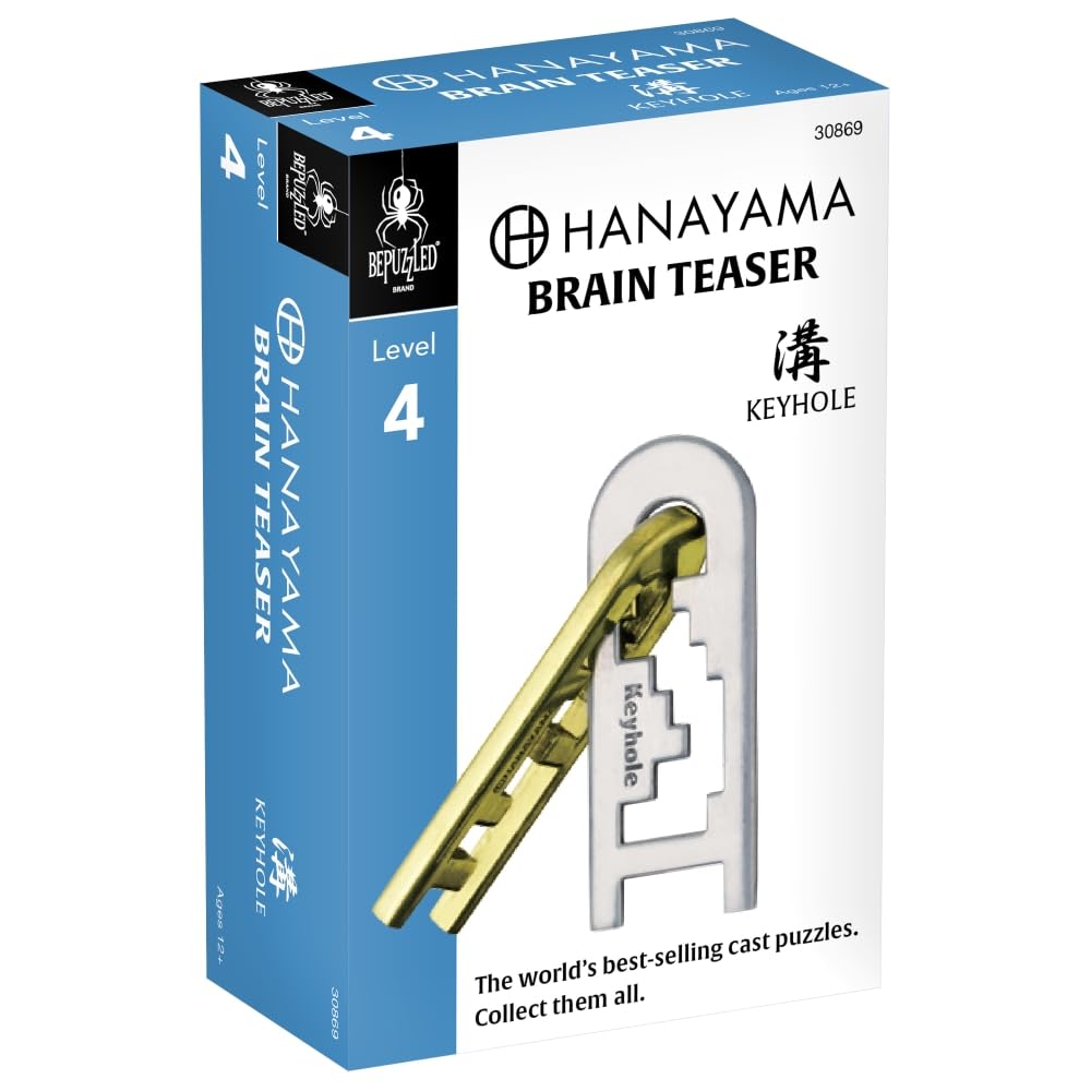 Hanayama Keyhole Metal Brainteaser Puzzle – Mensa Rated Level 4, Ages 12+