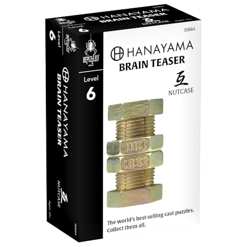 Hanayama Nutcase Metal Brainteaser Puzzle – Level 6 Mensa Rated Challenge by Oskar van Deventer