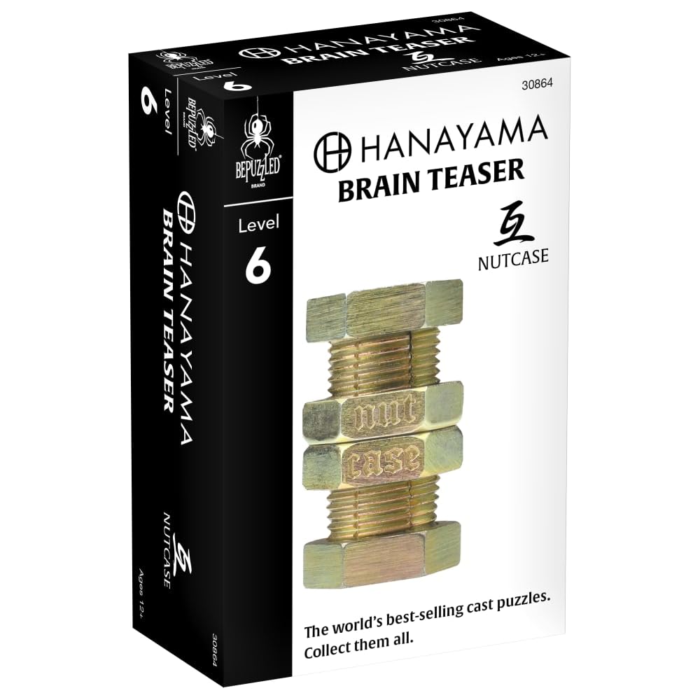 Hanayama Nutcase Metal Brainteaser Puzzle – Level 6 Mensa Rated Challenge by Oskar van Deventer