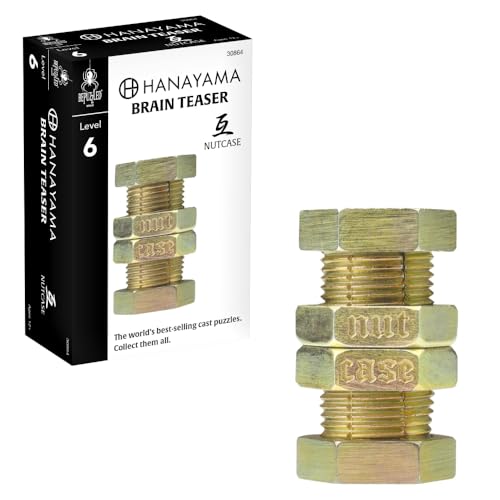 Hanayama Nutcase Metal Brainteaser Puzzle – Level 6 Mensa Rated Challenge by Oskar van Deventer