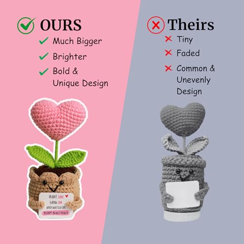 Hand-Crochet Heart Flower Doll by SamMi Crafts – Emotional Support Gift with Keychain