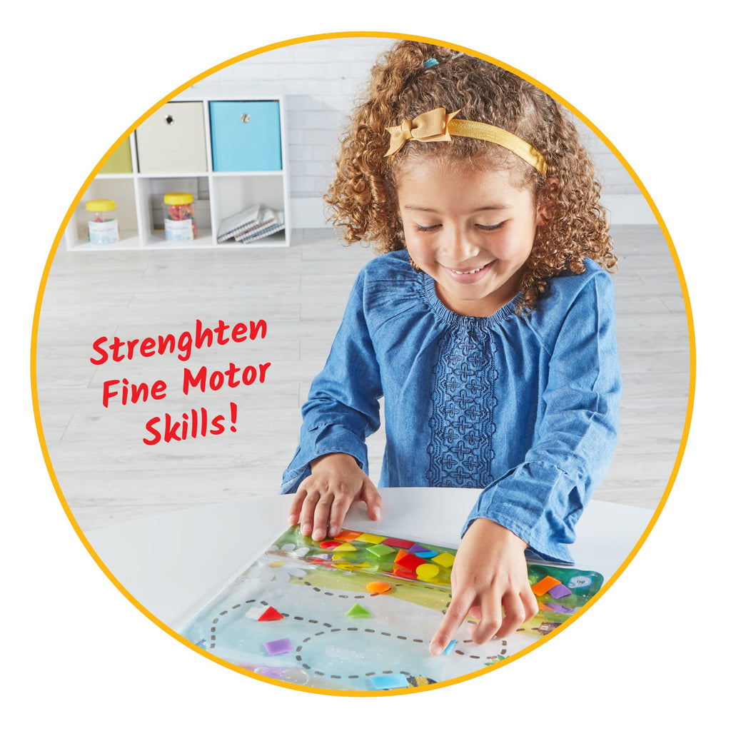 hand2mind Colors and Shapes Sensory Pad – Quiet Time Fine Motor Toy for Kids 3-5