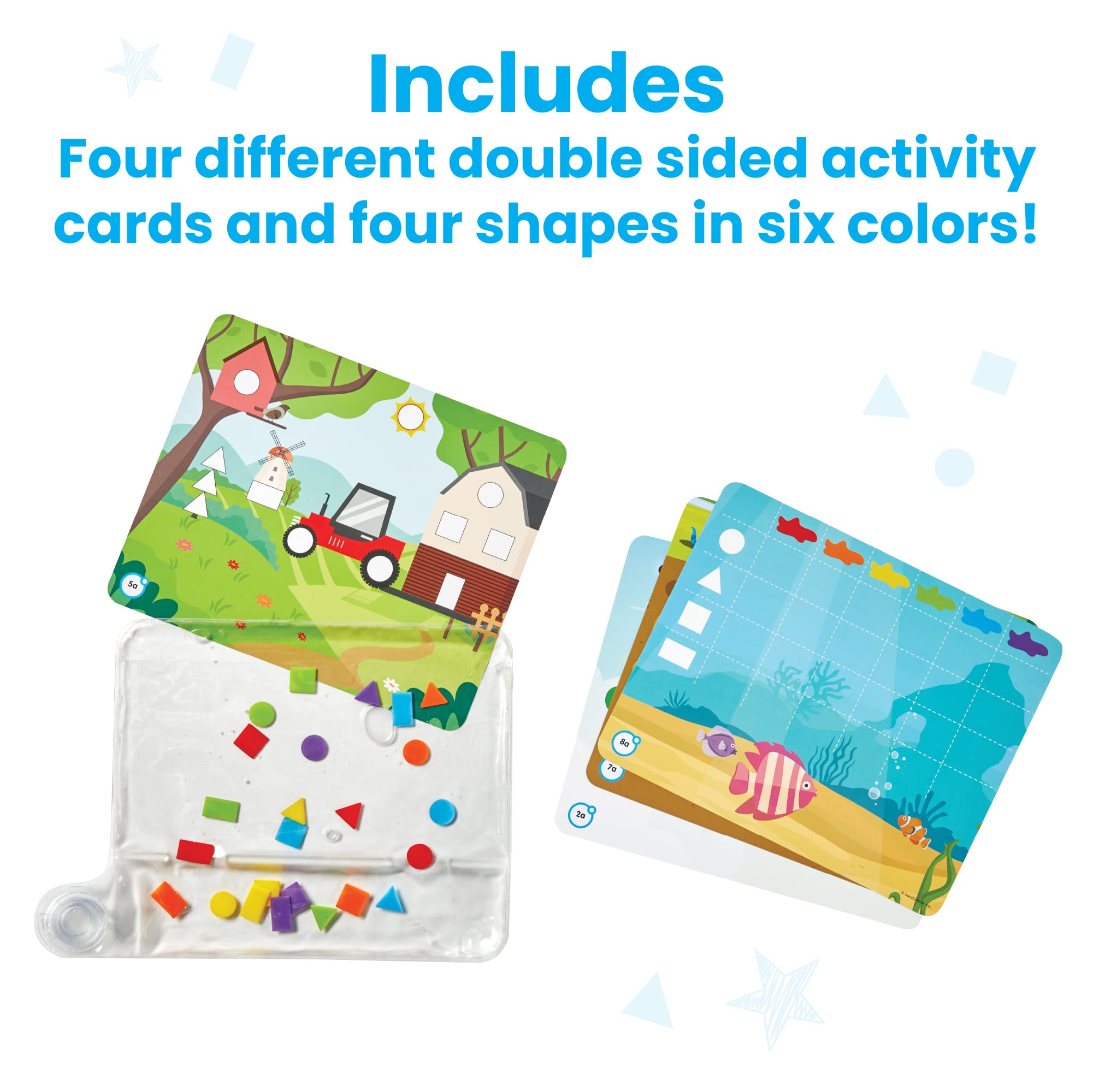 hand2mind Colors and Shapes Sensory Pad – Quiet Time Fine Motor Toy for Kids 3-5
