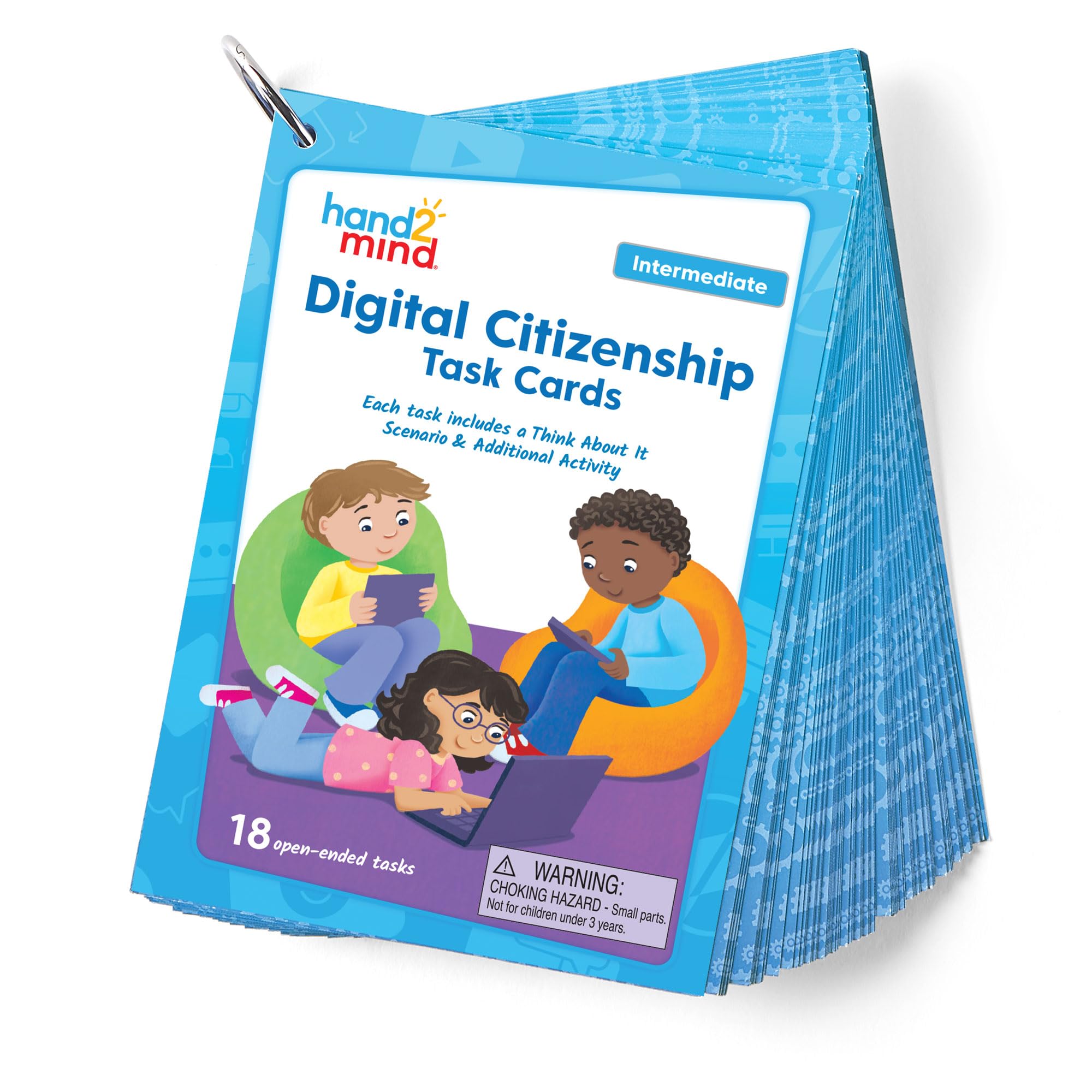 hand2mind Digital Citizenship Intermediate Task Cards for Ages 8+ – 18 STEM Activities for Classroom Computer Science Education