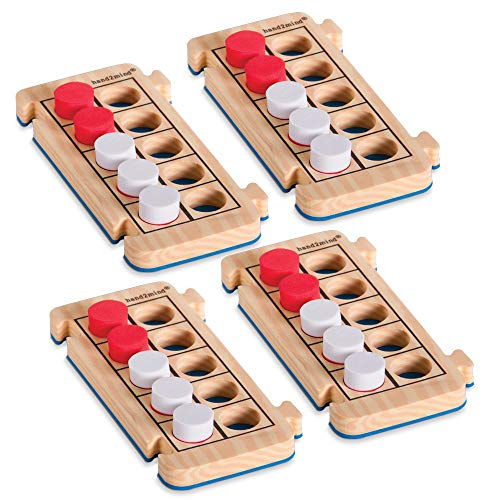 hand2mind Foam RekenRods Ten Frame Boards – 4 Interlocking Frames & 40 Counters for Kindergarten Math