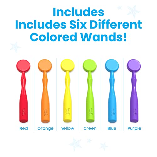 hand2mind Magnetic Wands for Kids - Set of 6 Rainbow Magnet Wands for Early Literacy and Science Exploration