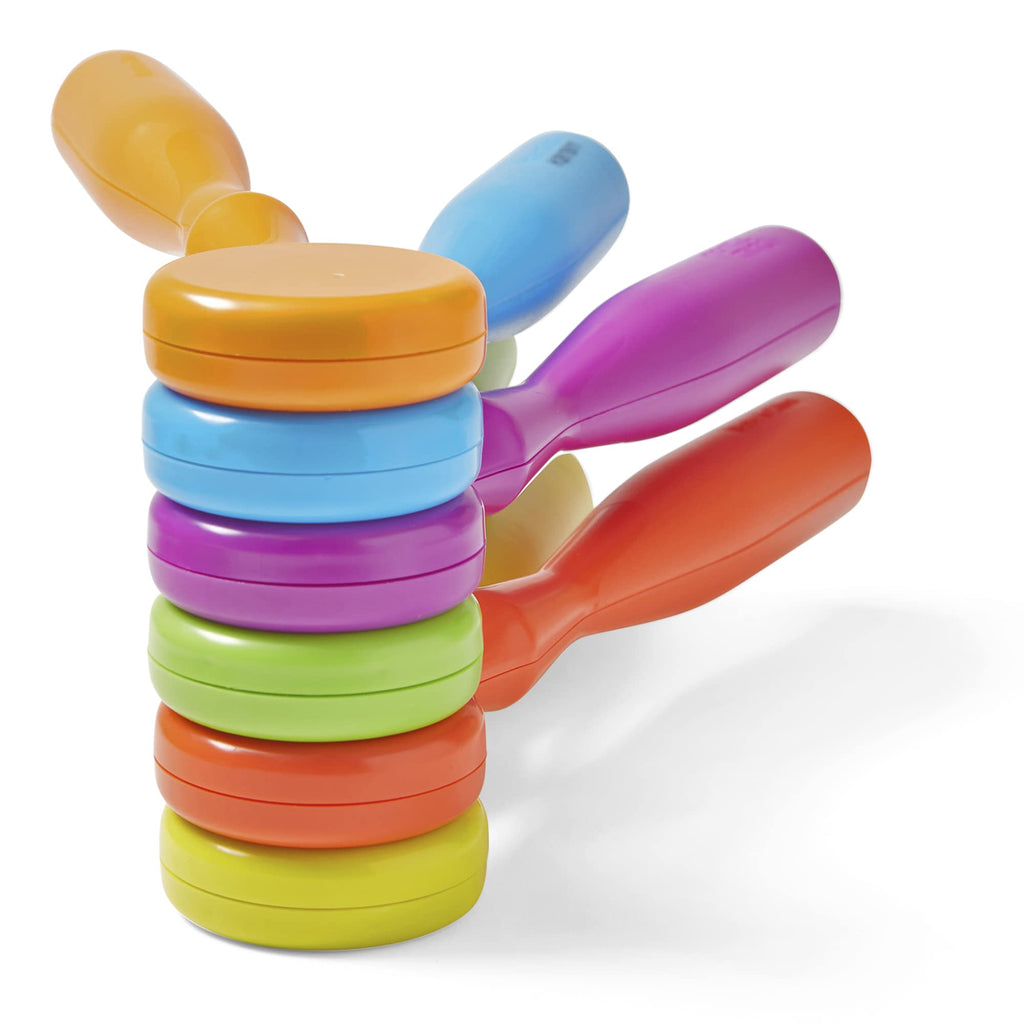 hand2mind Magnetic Wands for Kids - Set of 6 Rainbow Magnet Wands for Early Literacy and Science Exploration