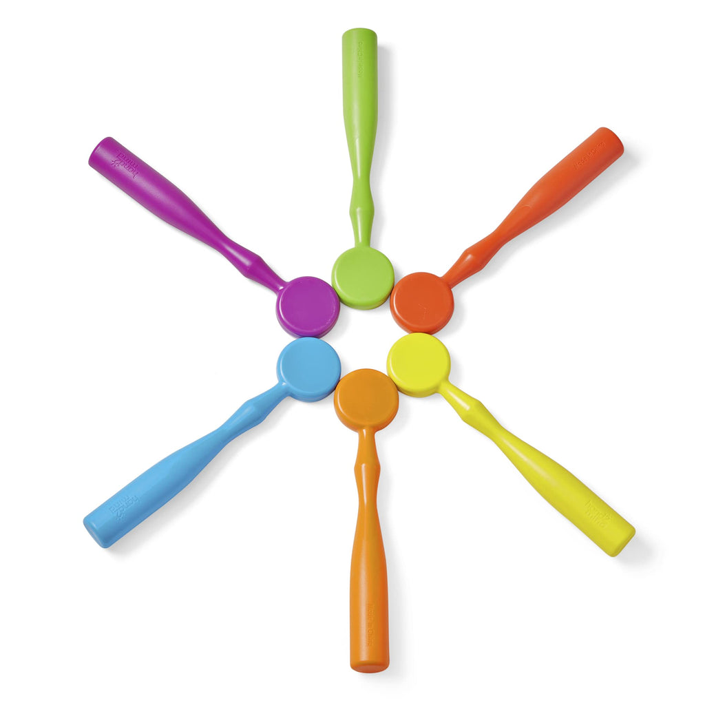 hand2mind Magnetic Wands for Kids - Set of 6 Rainbow Magnet Wands for Early Literacy and Science Exploration