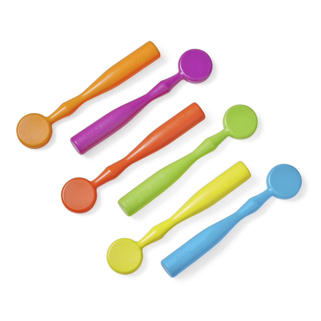hand2mind Magnetic Wands for Kids - Set of 6 Rainbow Magnet Wands for Early Literacy and Science Exploration