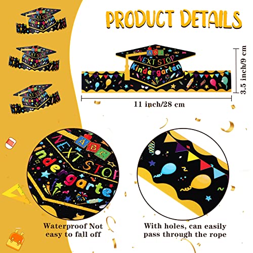 Handepo 60-Pack Preschool Graduation Caps for Kids - Cardboard Crowns with Elastic Ropes for Ceremonies