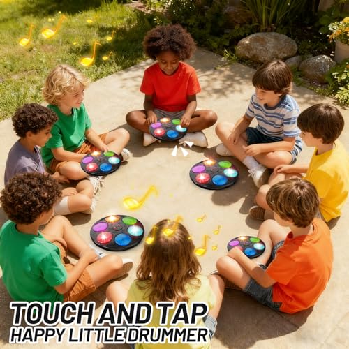 Handheld Memory Game with Lights and Sounds, Solo or Multiplayer, for Kids Ages 3-12 (Black)