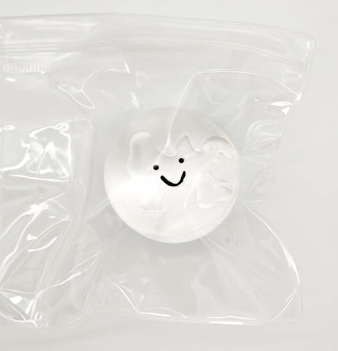 Handmade Crystal Ball Taba Squishy Toy - Clear Smile Stress Relief Fidget for Adults
