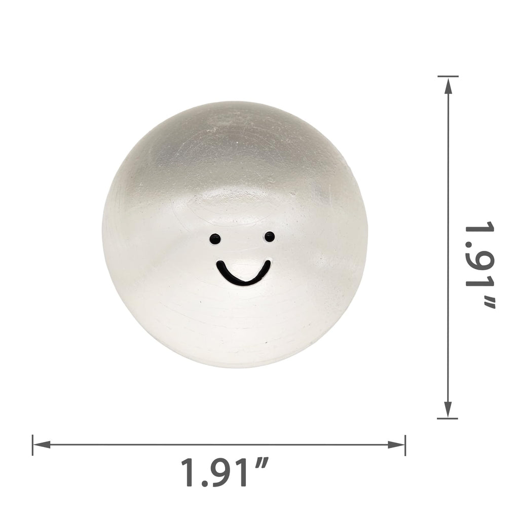 Handmade Crystal Ball Taba Squishy Toy - Clear Smile Stress Relief Fidget for Adults
