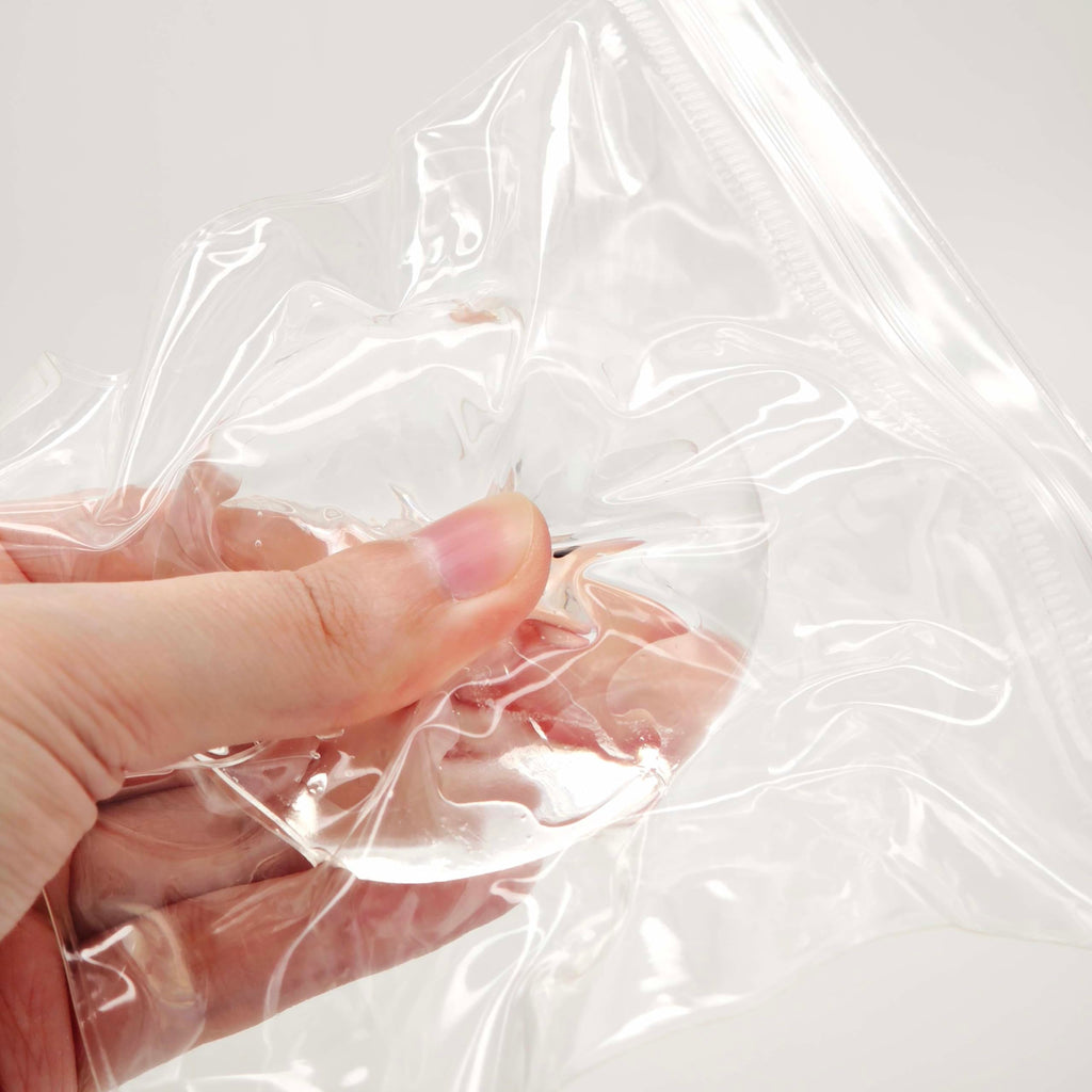 Handmade Crystal Ball Taba Squishy Toy - Clear Smile Stress Relief Fidget for Adults