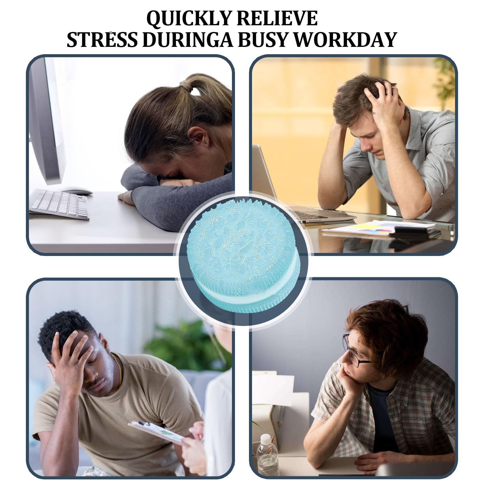 Handmade Silicone Squishy Toys 4-Pack – Ultra-Soft Stress Relief Fidget for Anxiety and Relaxation, Easter Desk Accessory