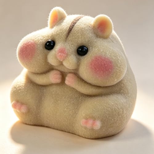 Handmade Taba Squishy Hamster Toy – Cute Brown Silicone Fidget Stress Relief Plushie for Kids & Adults