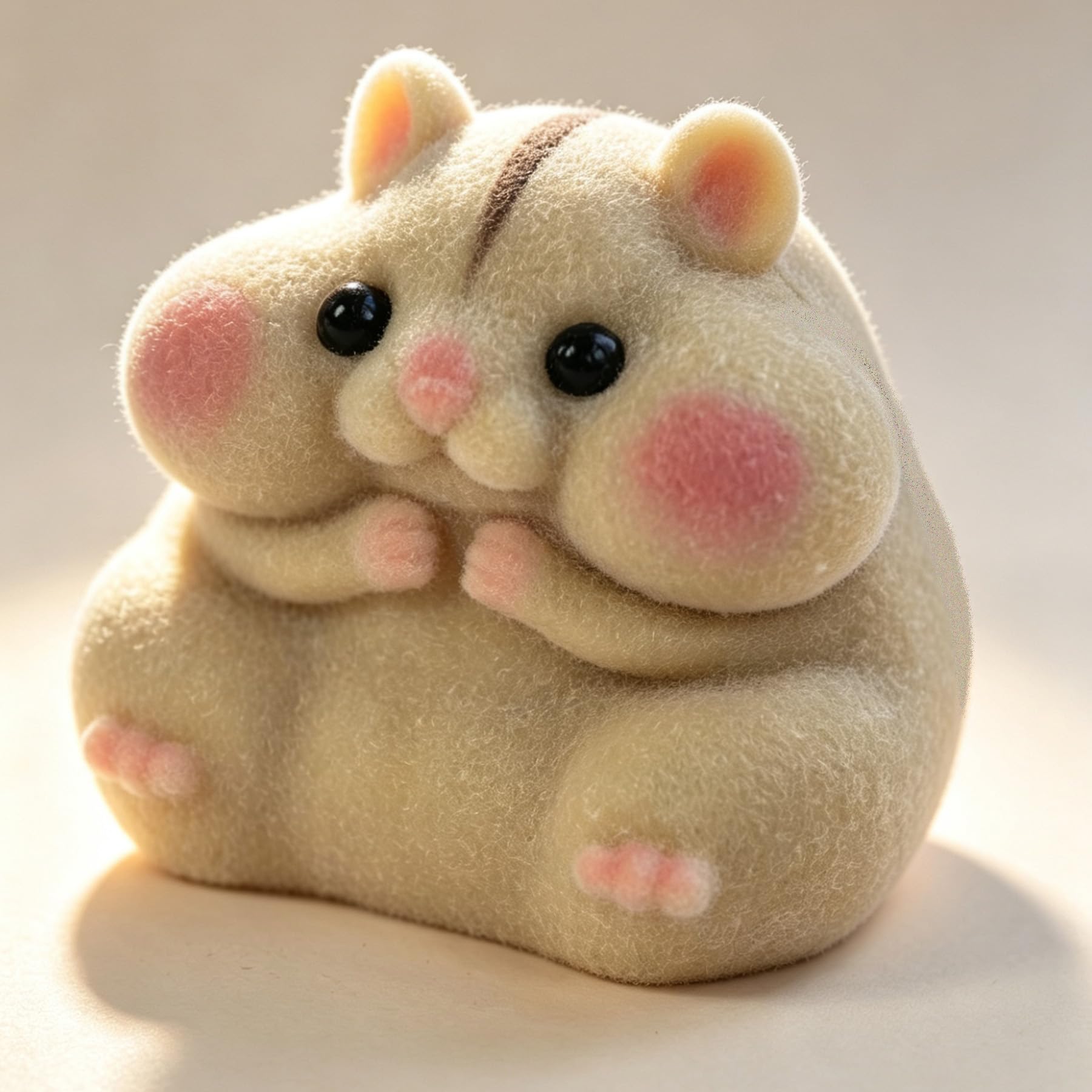 Handmade Taba Squishy Hamster Toy – Cute Brown Silicone Fidget Stress Relief Plushie for Kids & Adults