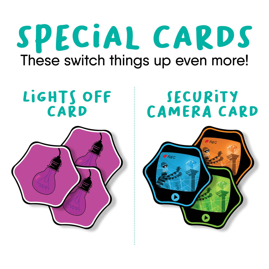 Hands Up Quick Thinking Card Game – Catch the Diamond Thief – Family Game Night for Kids 7+