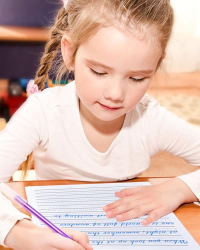 Handwriting Paper for Kindergarten – 100 Sheets, Double-Sided, 8.5x11 Inches, Ruled Practice Paper by Lyuzecheean