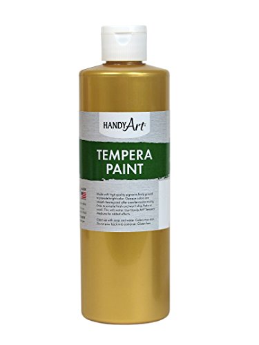 Handy Art Metallic Gold Tempera Paint - 16 oz, Non-Toxic, AP Certified