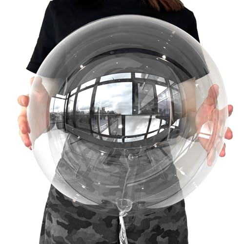 Haolongfa 24-Inch Clear Bubble Balloons (25-Pack) – TPU Stuffable Balloons for Helium or Air, DIY Party Decor for Birthdays, Weddings, Baby Showers