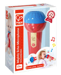 Hape Mighty Echo Microphone – Battery-Free Voice Amplifying Toy for Kids 1 Year & Up (Red)