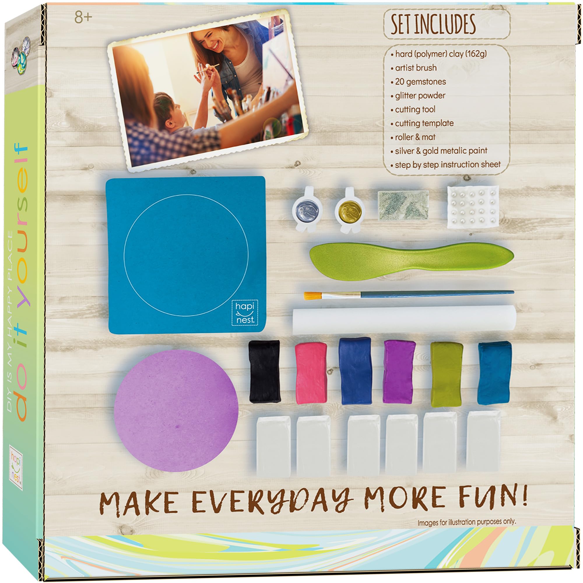 Hapinest Make Your Own Clay Jewelry Dish Craft Kit for Girls Ages 8-14