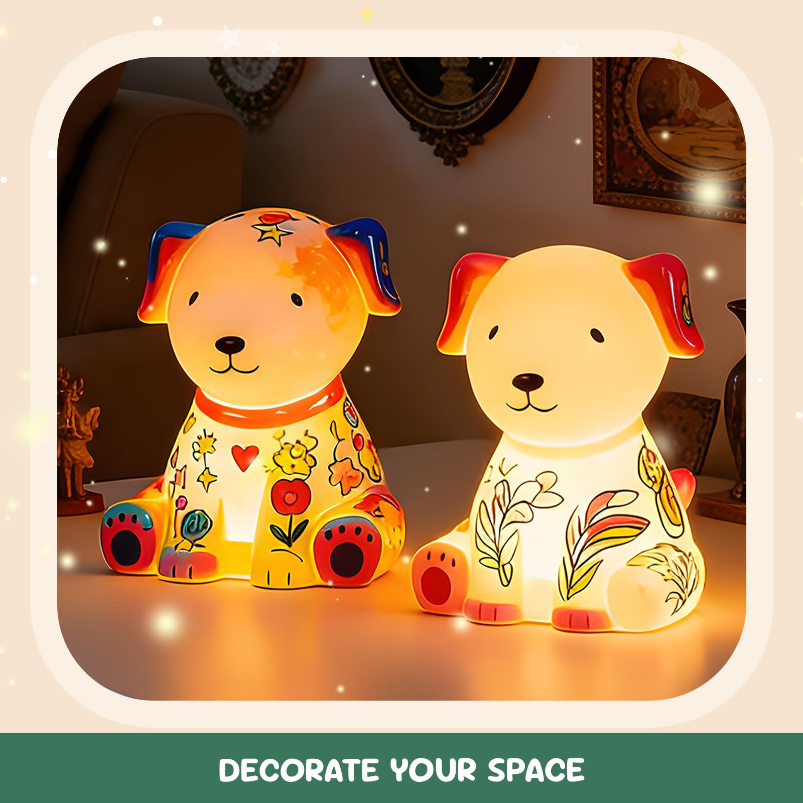 HAPMARS Paint Your Own Dog Lamp Kit – DIY Art Craft for Kids Ages 4-12+