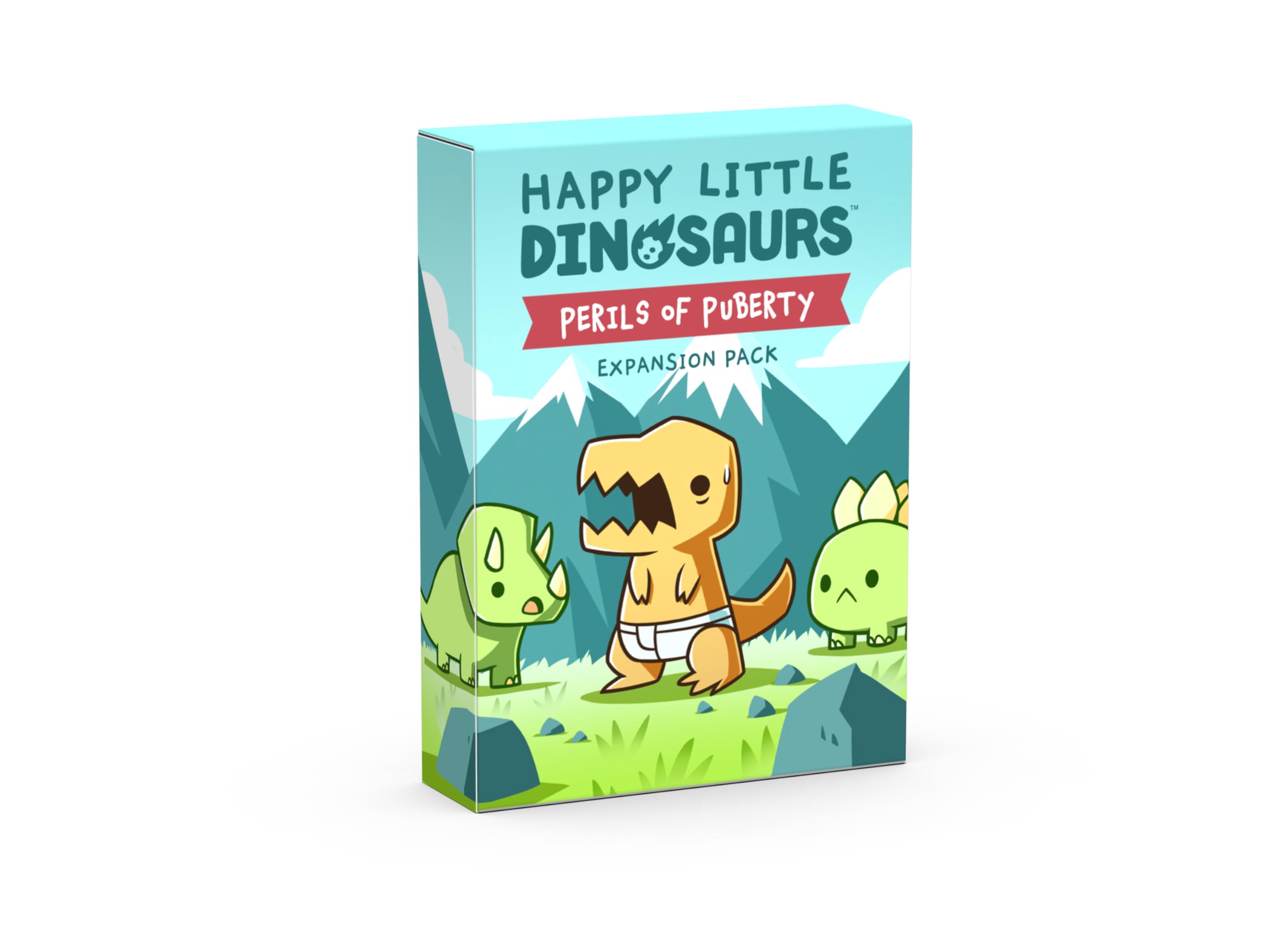 Happy Little Dinosaurs Perils of Puberty Expansion – 54-Card Pack for Family Game Night