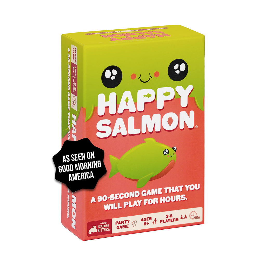 Happy Salmon Card Game – Fast-Paced Party Game for 3-8 Players, Ages 6+
