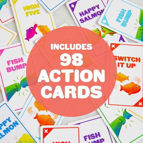 Happy Salmon Card Game – Fast-Paced Party Game for 3-8 Players, Ages 6+