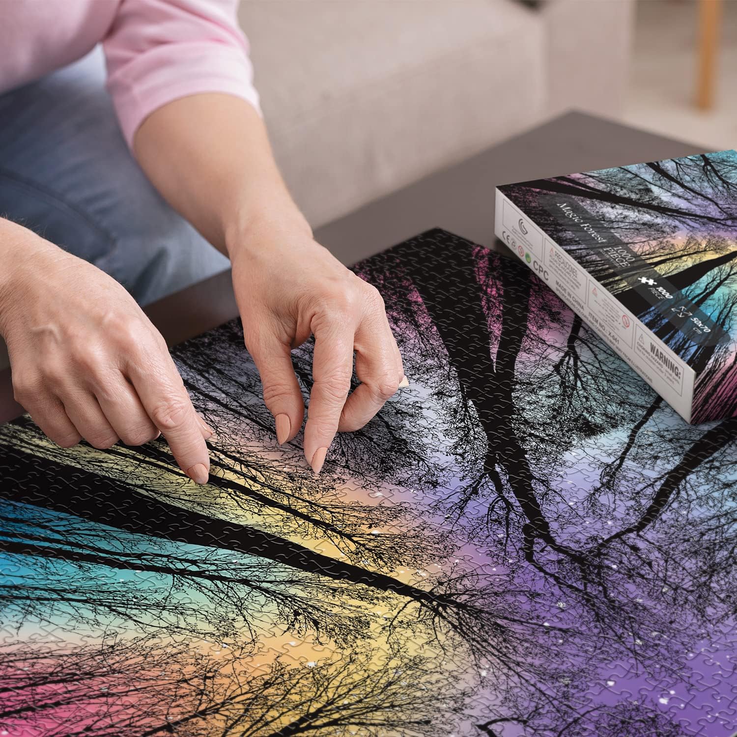 Hard 1000 Piece Gradient Jigsaw Puzzle – Challenging Colorful Puzzle for Adults