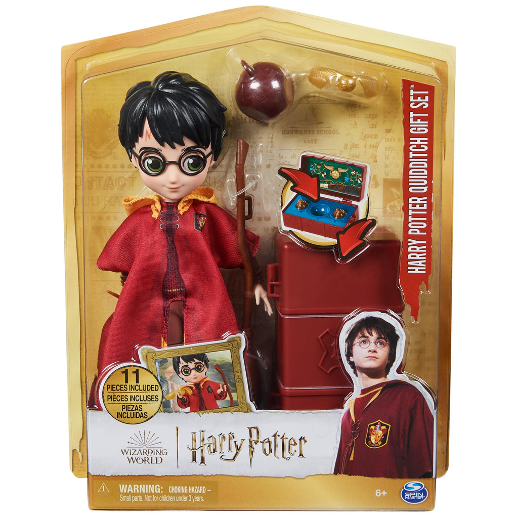 Harry Potter 8-Inch Quidditch Doll Gift Set – 11 Pieces with Robe & Accessories