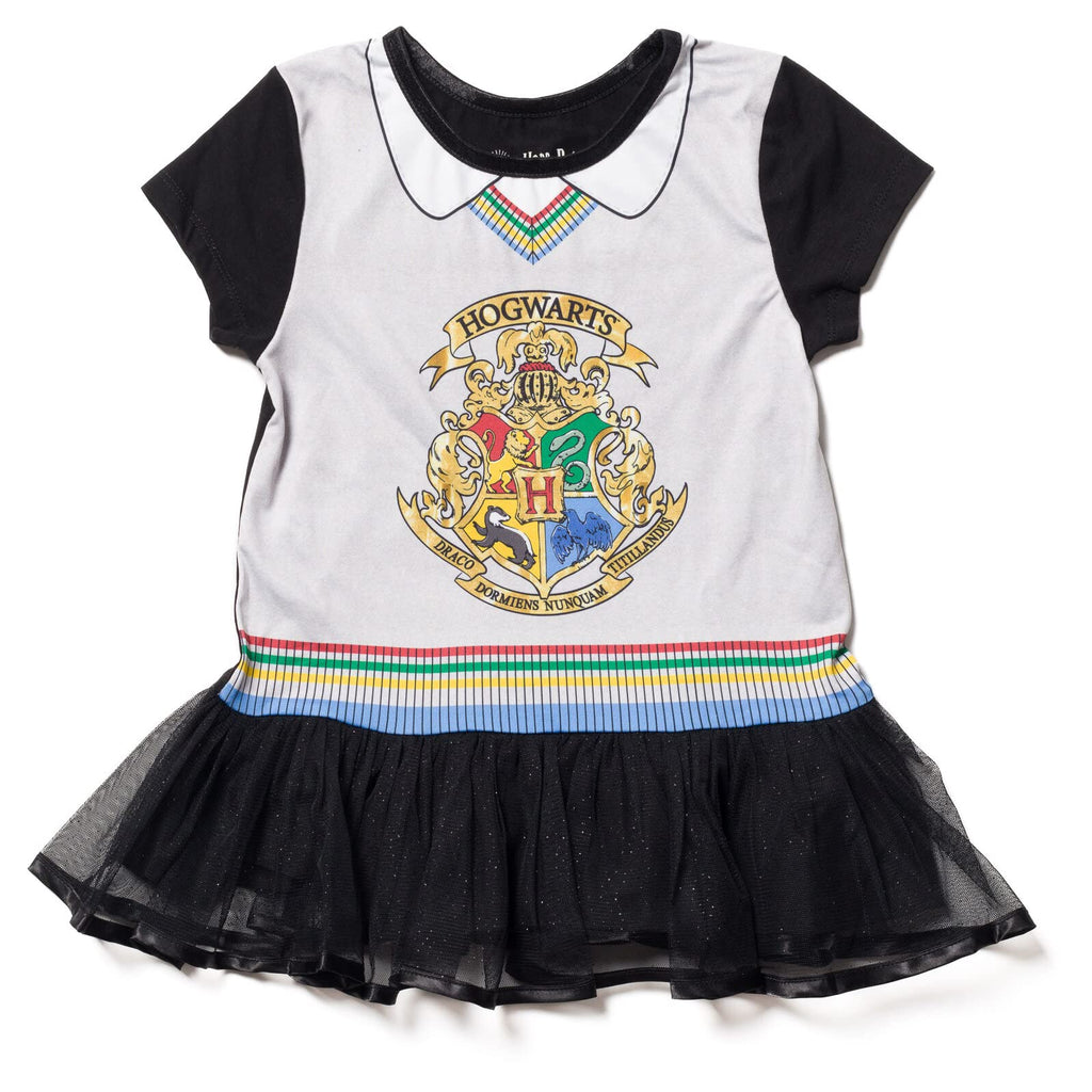 Harry Potter Gryffindor Ravenclaw Girls Cosplay T-Shirt Dress, Leggings & Headband 3-Piece Outfit Set
