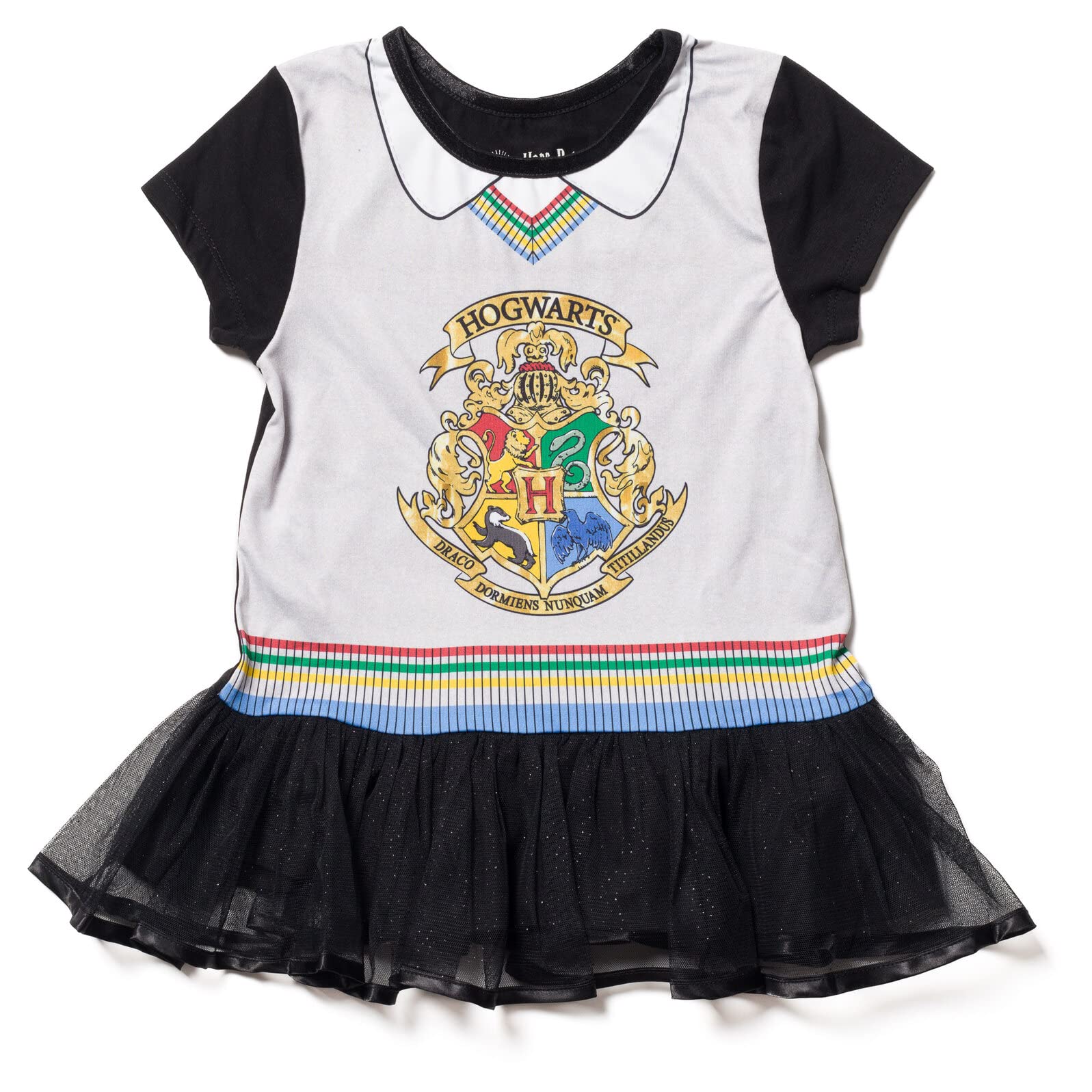 Harry Potter Gryffindor Ravenclaw Girls Cosplay T-Shirt Dress, Leggings & Headband 3-Piece Outfit Set
