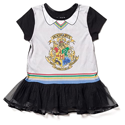Harry Potter Gryffindor Ravenclaw Girls Cosplay T-Shirt Dress, Leggings & Headband 3-Piece Outfit Set