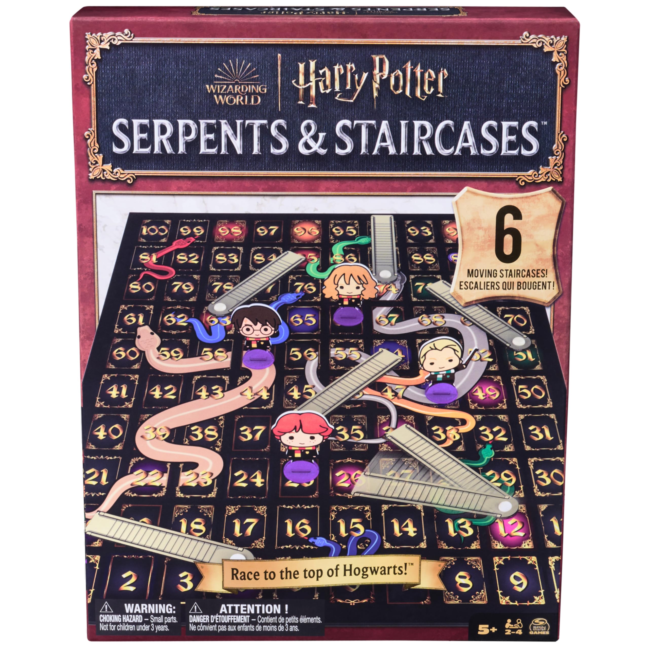 Harry Potter Serpents & Staircases Board Game – Race to the Top of Hogwarts