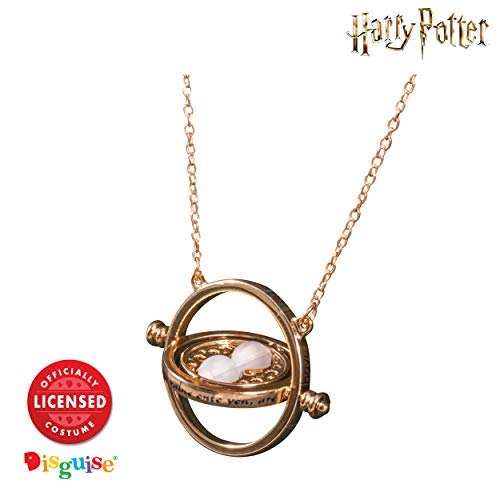 Harry Potter Time Turner Necklace – Officially Licensed Hermione Granger Costume Accessory with Spinning Pendant