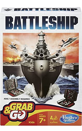 Hasbro Gaming Battleship Grab & Go Game – Portable Travel Version