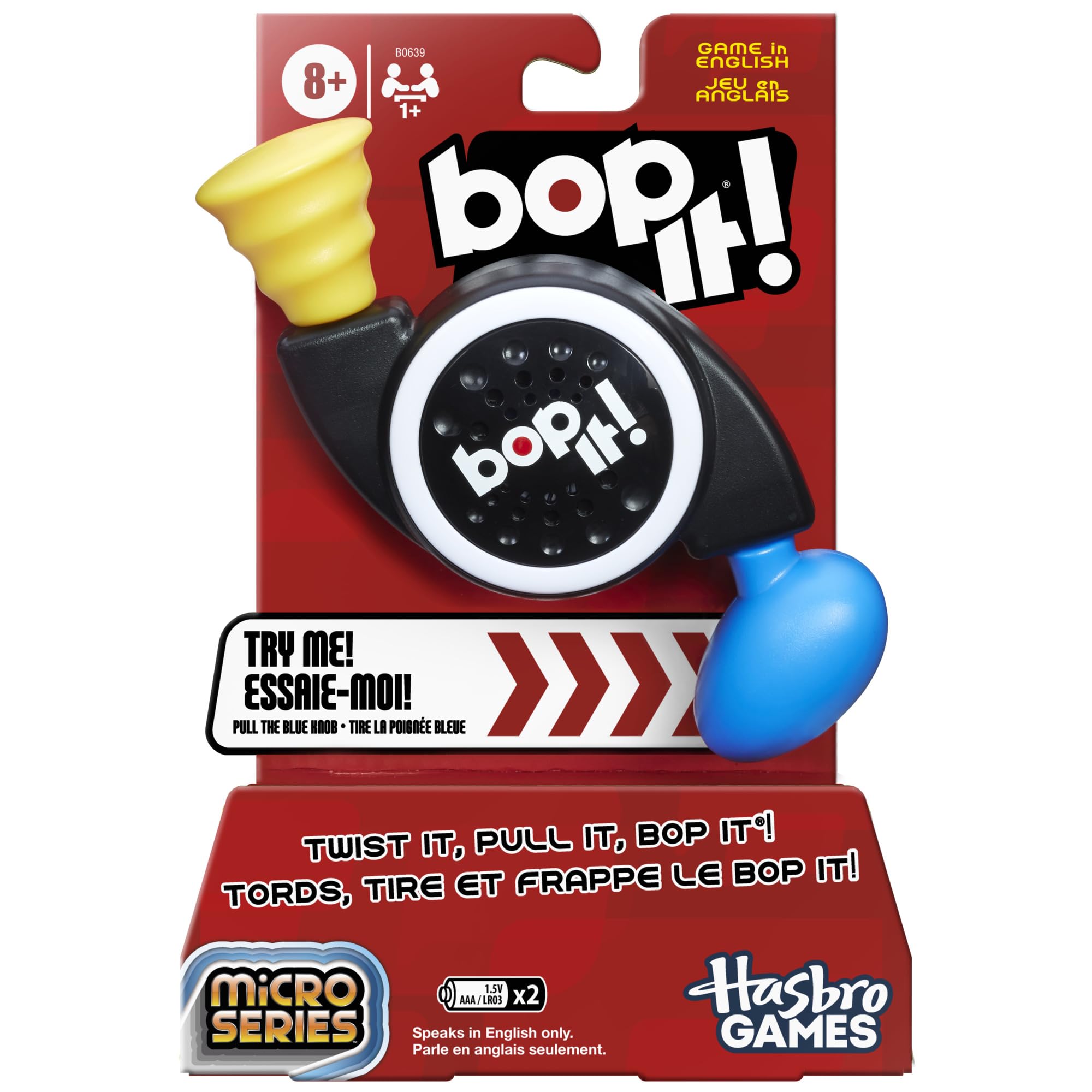 Hasbro Gaming Bop It! Micro Series – Compact Electronic Game for Party Play, Ages 8+