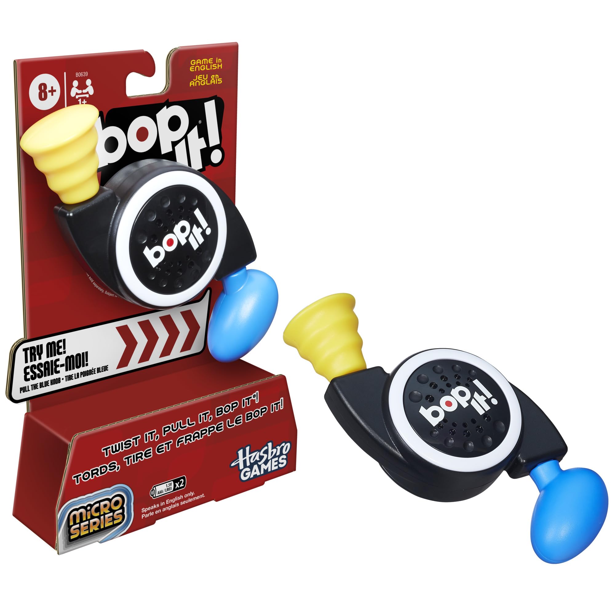 Hasbro Gaming Bop It! Micro Series – Compact Electronic Game for Party Play, Ages 8+
