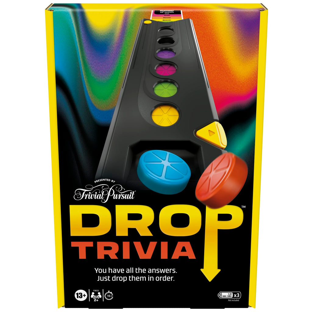 Hasbro Gaming Drop Trivia: Electronic Party Game with Voice & Sound Effects | Ages 13+ | 2 or More Players | 15-Minute Game