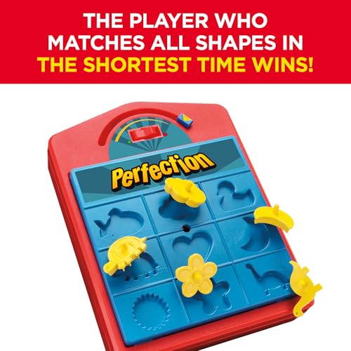 Hasbro Perfection Shape-Matching Game for Kids - Beat the Clock & Avoid the Pop! Ages 4+