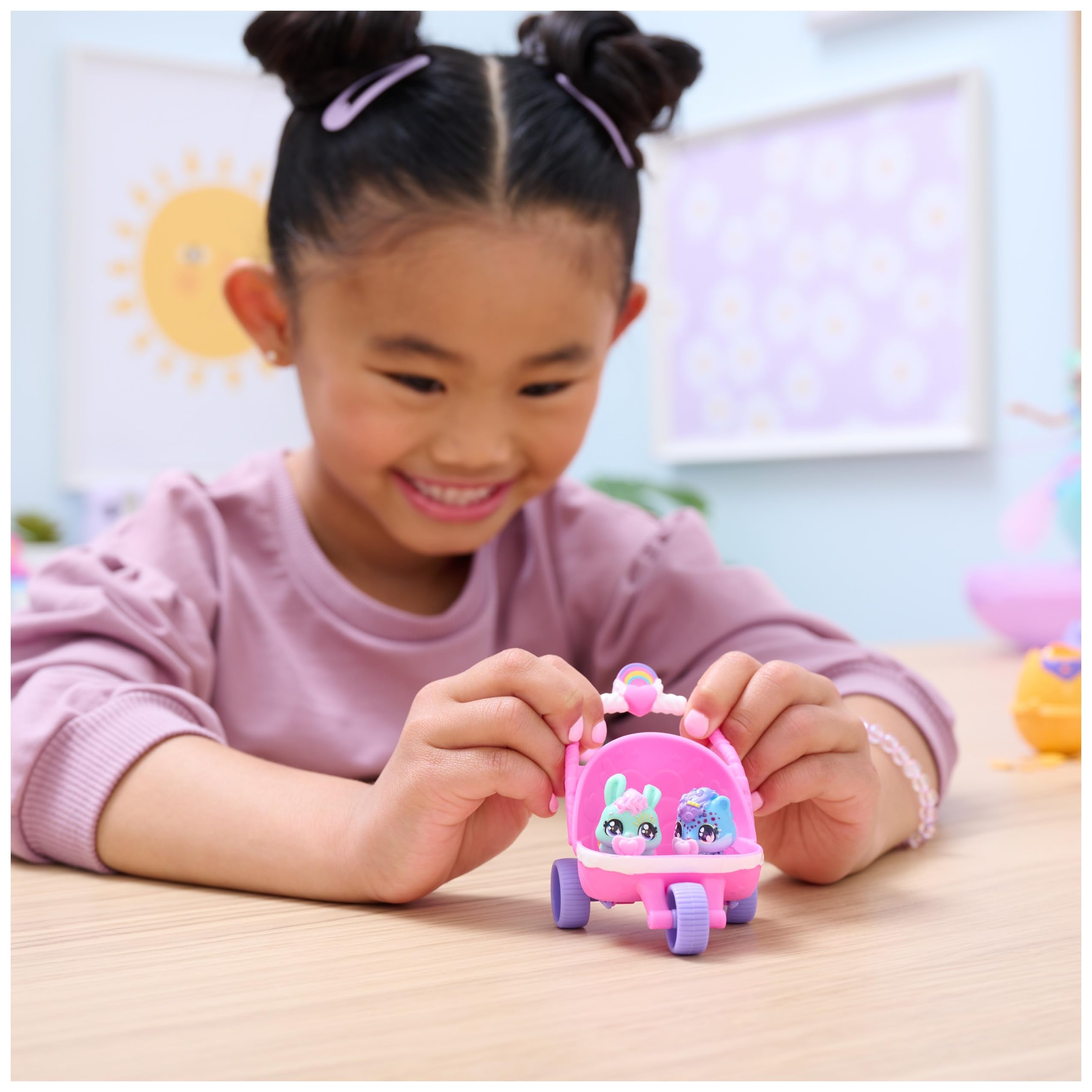 Hatchimals Alive Hatch N’ Stroll Playset – 2 Self-Hatching Eggs with Stroller Toy for Ages 3+