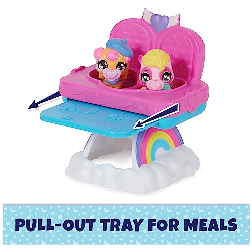 Hatchimals Alive Hungry Hatchimals Playset - Self-Hatching Eggs with Highchair and 2 Mini Figures